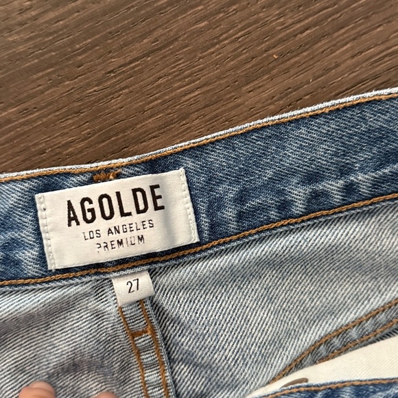 Agolde Riley High Rise Straight Crop Sz 27 - Picture 4 of 7